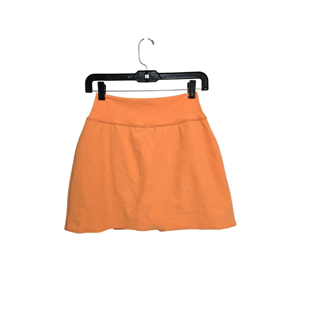 Beyond Yoga Spacedye Move It SkirtSkort Orange High Waist Raw Hem SD5059 Size M